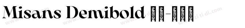 Misans Demibold 粗体字体转换